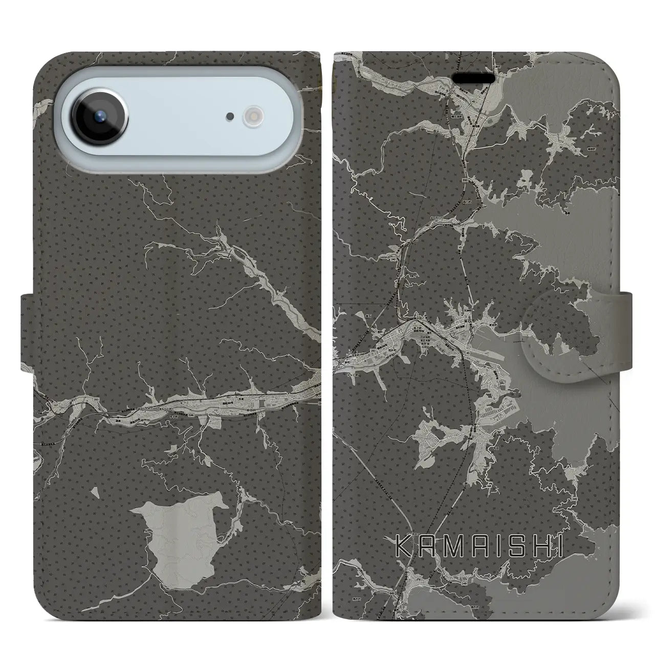 【釜石（岩手県）】地図柄iPhoneケース（手帳タイプ）