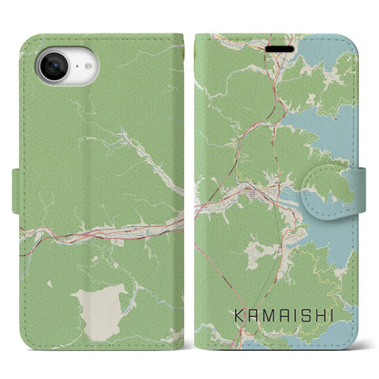 【釜石（岩手県）】地図柄iPhoneケース（手帳タイプ）