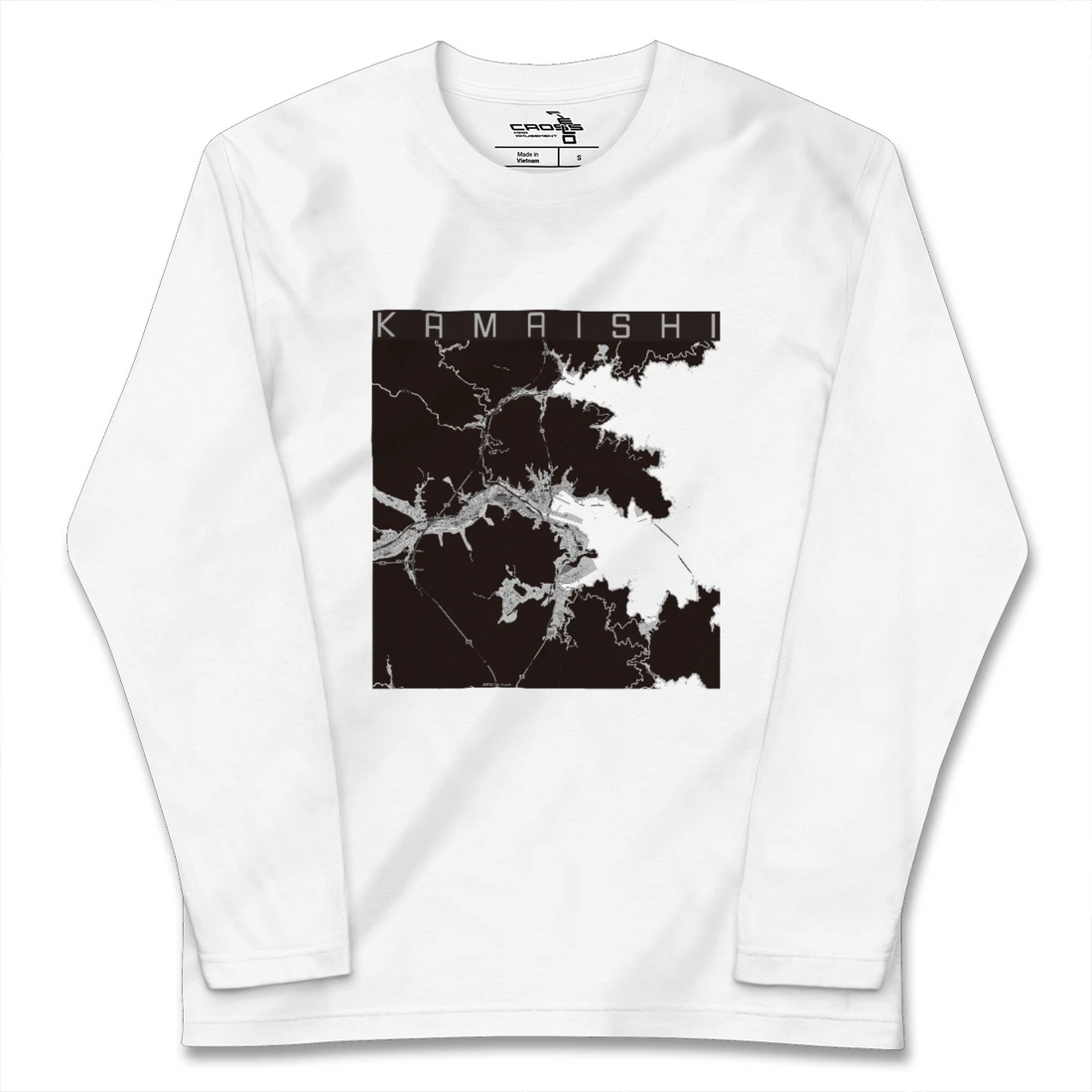 【釜石（岩手県）】地図柄ロングスリーブTシャツ