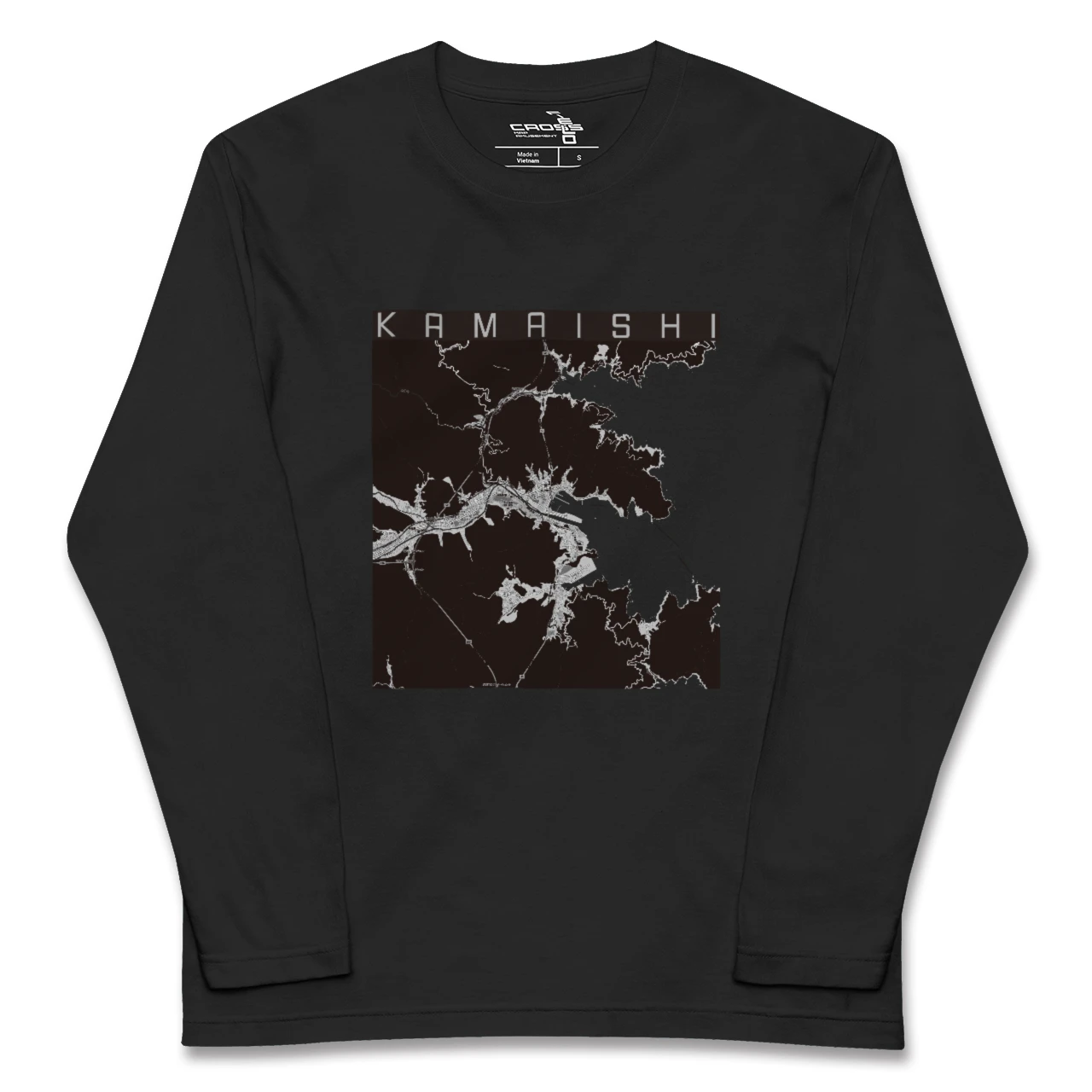 【釜石（岩手県）】地図柄ロングスリーブTシャツ