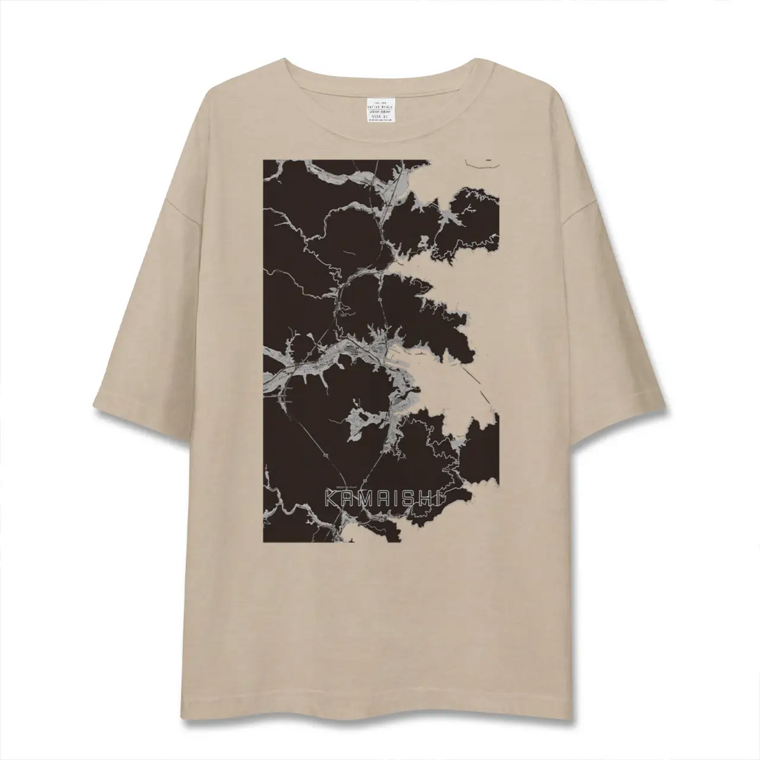 【釜石(岩手県)】地図柄ビッグシルエットTシャツ