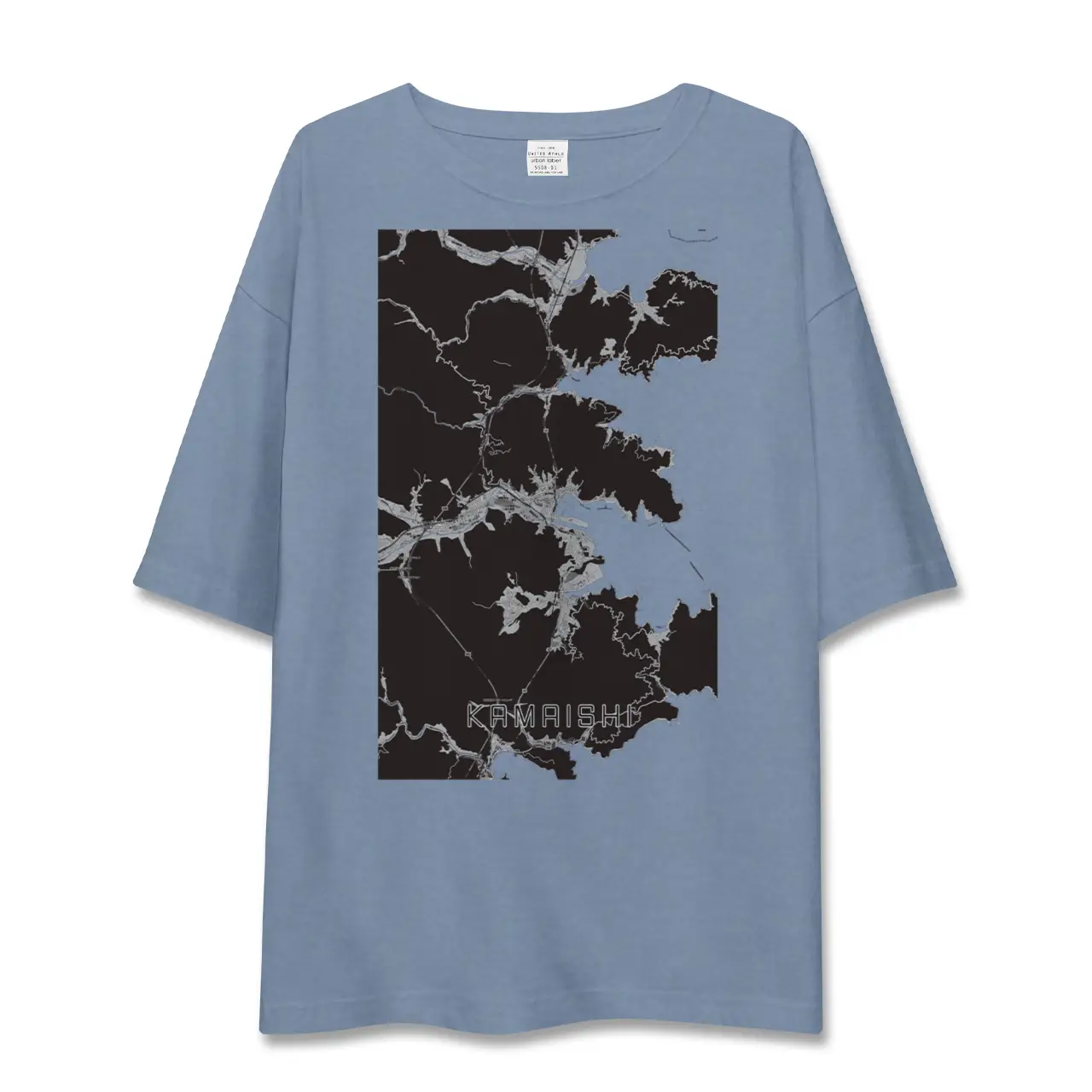 【釜石（岩手県）】地図柄ビッグシルエットTシャツ