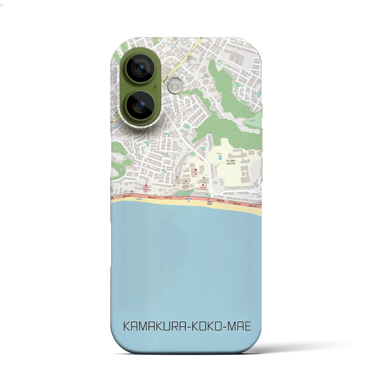 【鎌倉高校前（神奈川県）】地図柄iPhoneケース（バックカバータイプ）