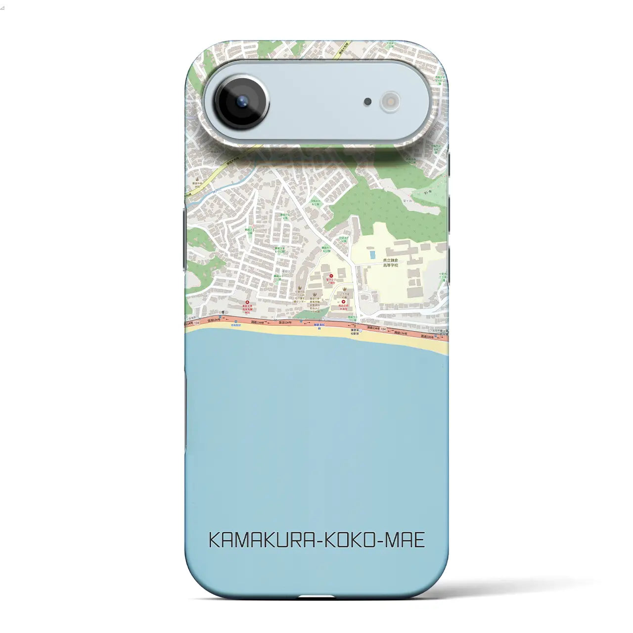 【鎌倉高校前（神奈川県）】地図柄iPhoneケース（バックカバータイプ）