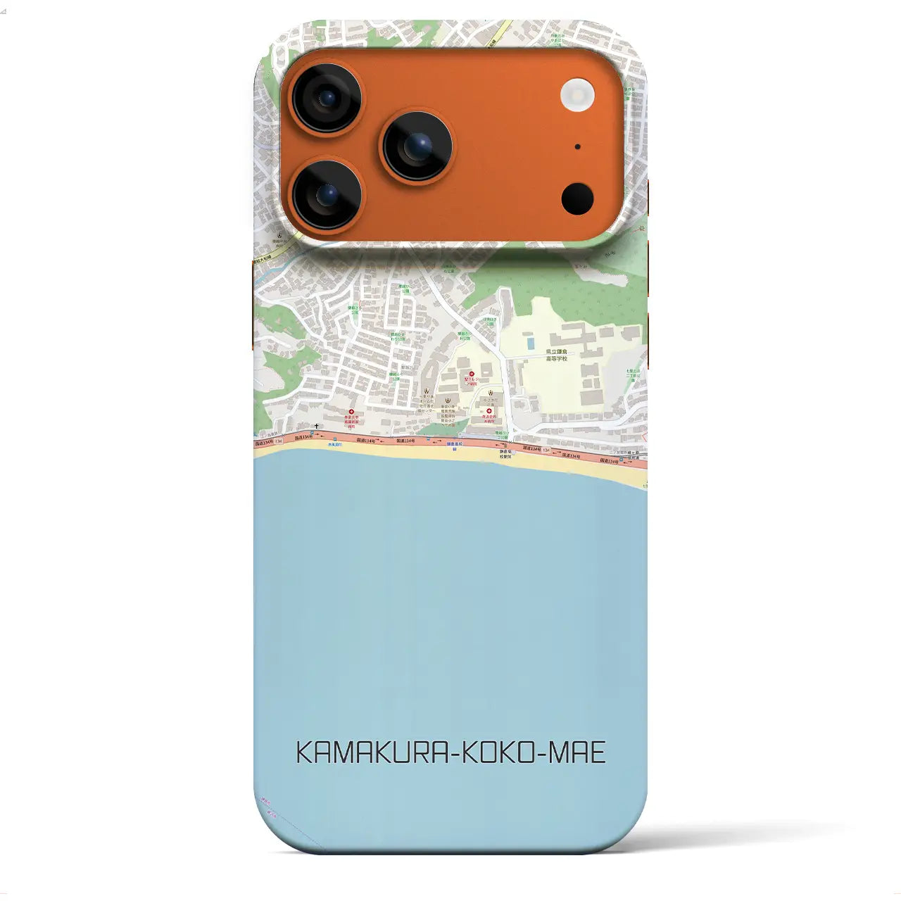 【鎌倉高校前（神奈川県）】地図柄iPhoneケース（バックカバータイプ）