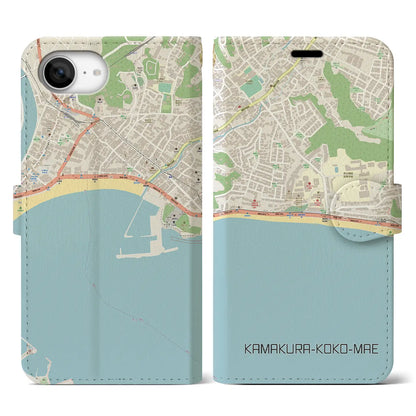 【鎌倉高校前（神奈川県）】地図柄iPhoneケース（手帳タイプ）