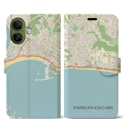 【鎌倉高校前（神奈川県）】地図柄iPhoneケース（手帳タイプ）