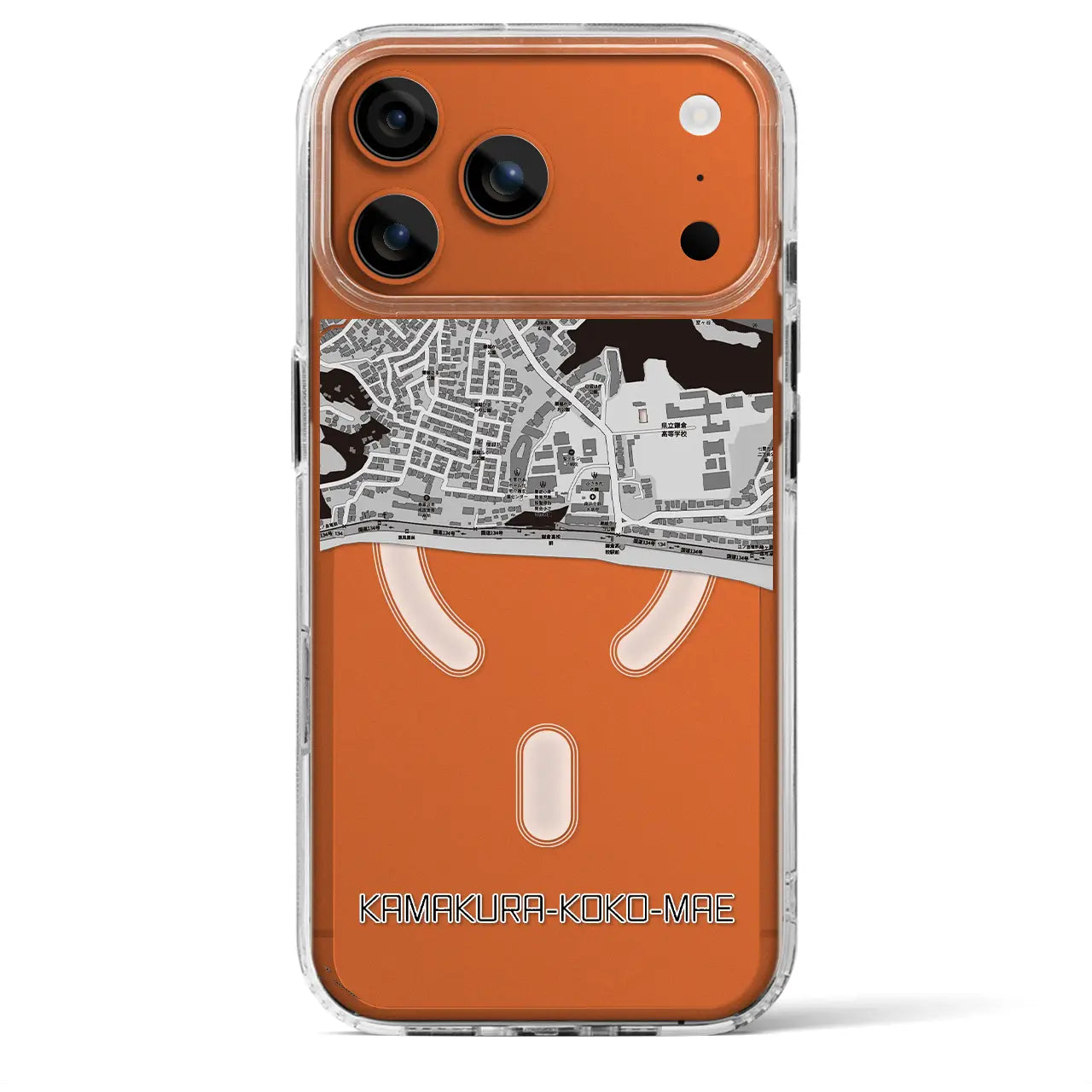 【鎌倉高校前（神奈川県）】地図柄iPhoneケース（MagSafeタイプ）