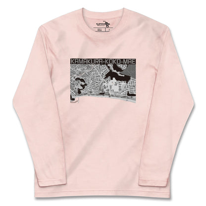 【鎌倉高校前（神奈川県）】地図柄ロングスリーブTシャツ