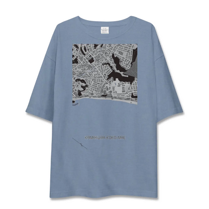 【鎌倉高校前（神奈川県）】地図柄ビッグシルエットTシャツ
