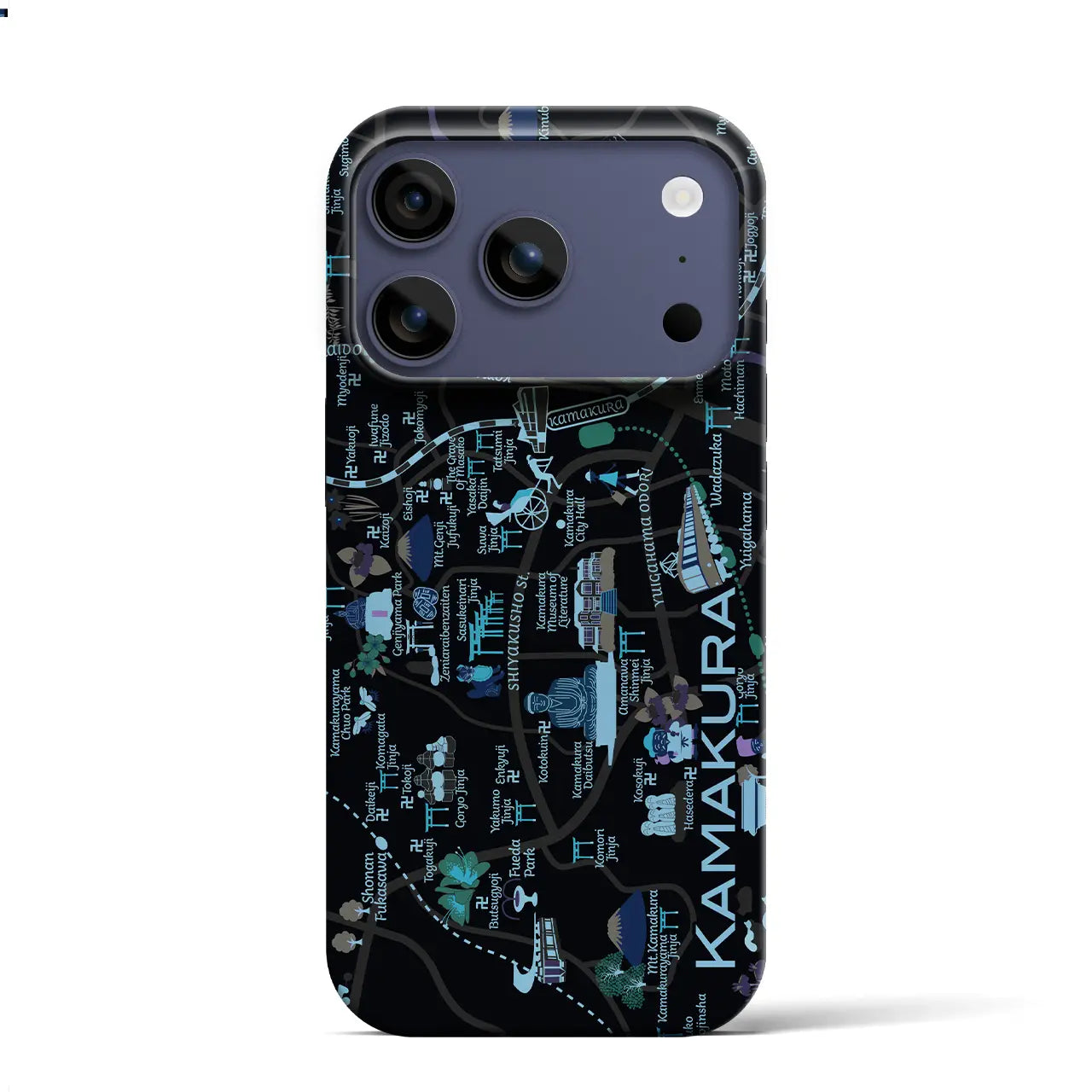 【鎌倉】イラストマップiPhoneケース（バックカバータイプ）