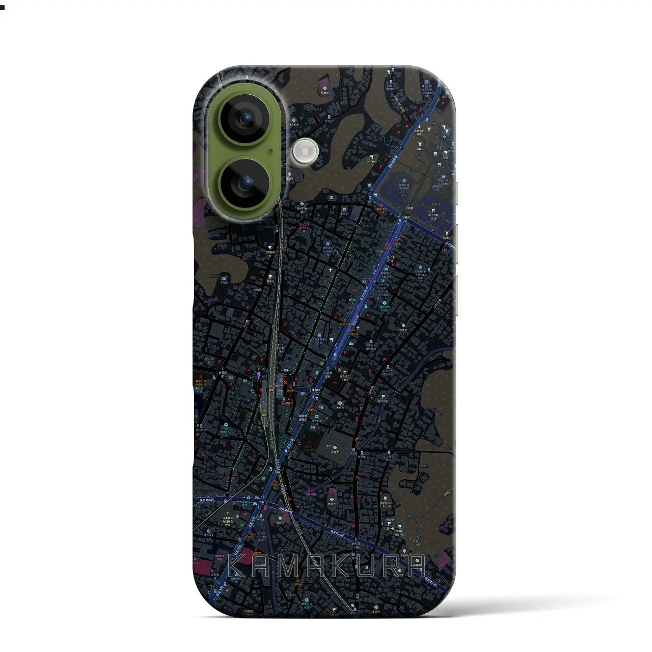 【鎌倉2（神奈川県）】地図柄iPhoneケース（バックカバータイプ）