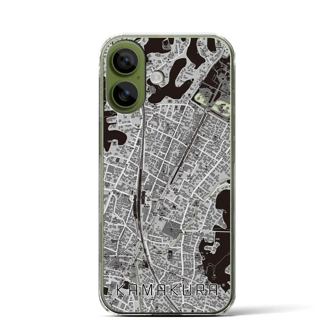 【鎌倉2（神奈川県）】地図柄iPhoneケース（クリアタイプ）