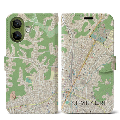 【鎌倉2（神奈川県）】地図柄iPhoneケース（手帳タイプ）