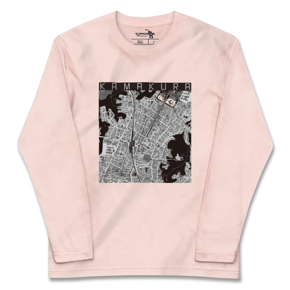 【鎌倉2（神奈川県）】地図柄ロングスリーブTシャツ