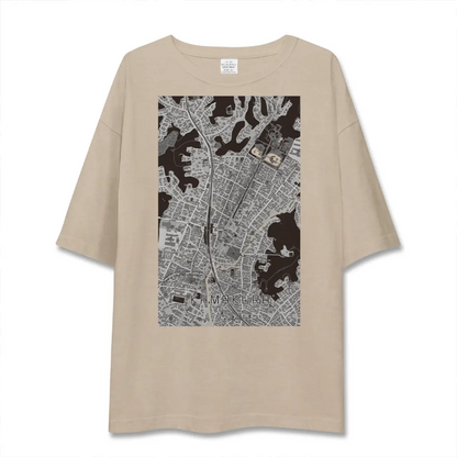 【鎌倉2（神奈川県）】地図柄ビッグシルエットTシャツ