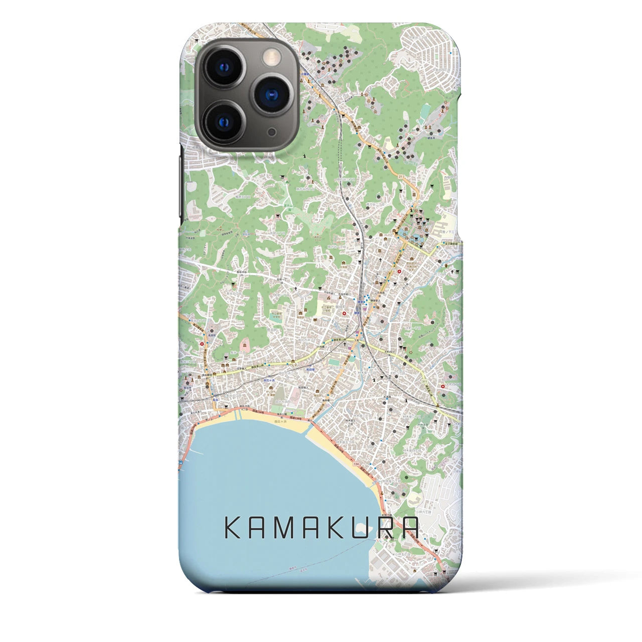 【鎌倉（神奈川県）】地図柄iPhoneケース（バックカバータイプ）