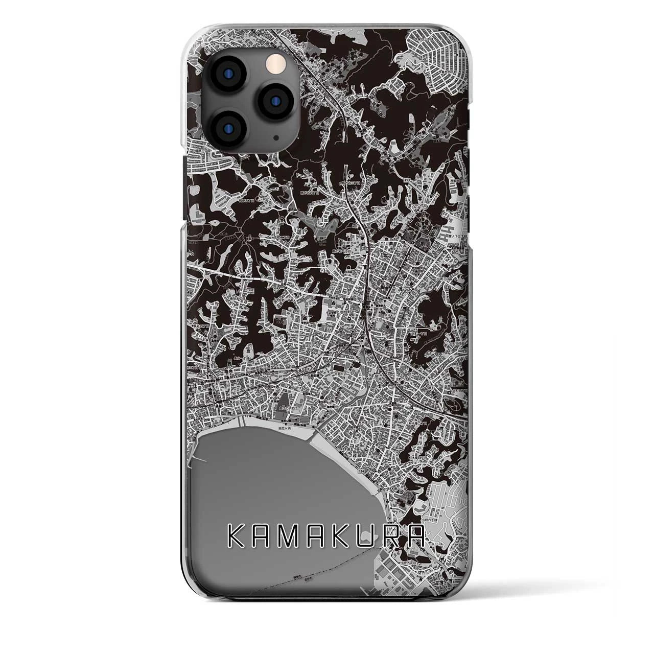 【鎌倉（神奈川県）】地図柄iPhoneケース（クリアタイプ）