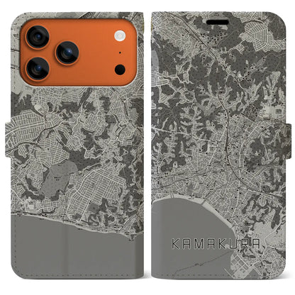 【鎌倉（神奈川県）】地図柄iPhoneケース（手帳タイプ）