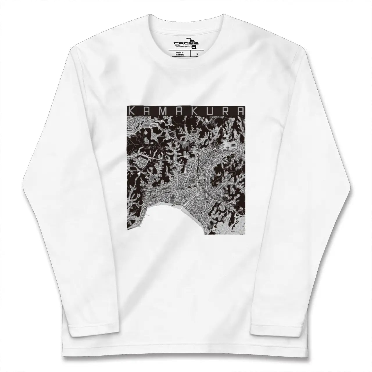 【鎌倉（神奈川県）】地図柄ロングスリーブTシャツ
