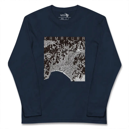 【鎌倉（神奈川県）】地図柄ロングスリーブTシャツ