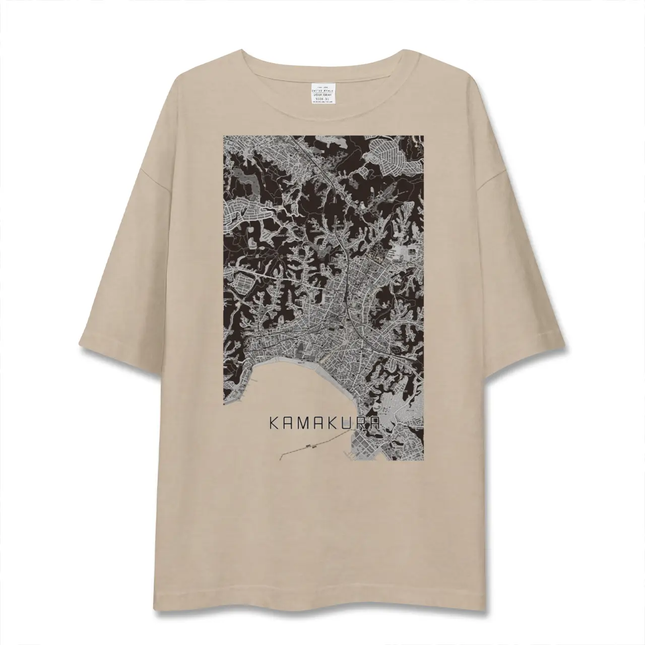 【鎌倉（神奈川県）】地図柄ビッグシルエットTシャツ
