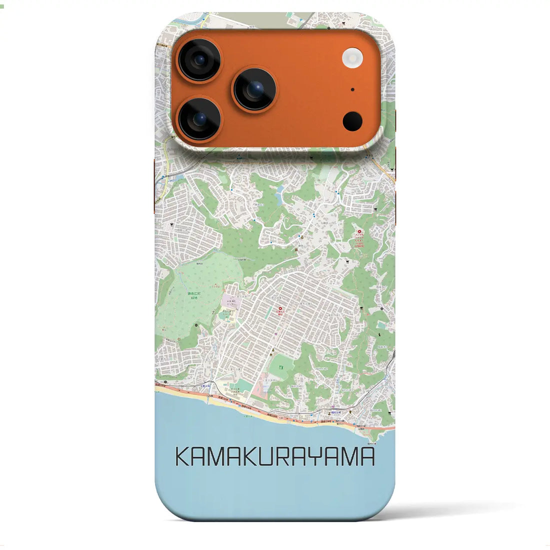 【鎌倉山（神奈川県）】地図柄iPhoneケース（バックカバータイプ）ナチュラル・iPhone 17 Pro Max 用