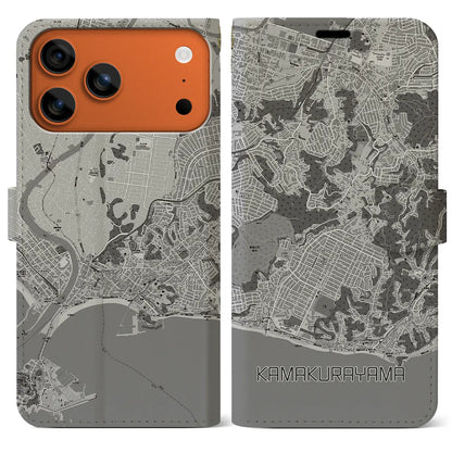 【鎌倉山（神奈川県）】地図柄iPhoneケース（手帳タイプ）