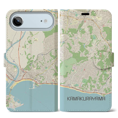 【鎌倉山（神奈川県）】地図柄iPhoneケース（手帳タイプ）