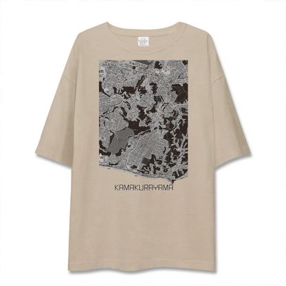【鎌倉山（神奈川県）】地図柄ビッグシルエットTシャツ