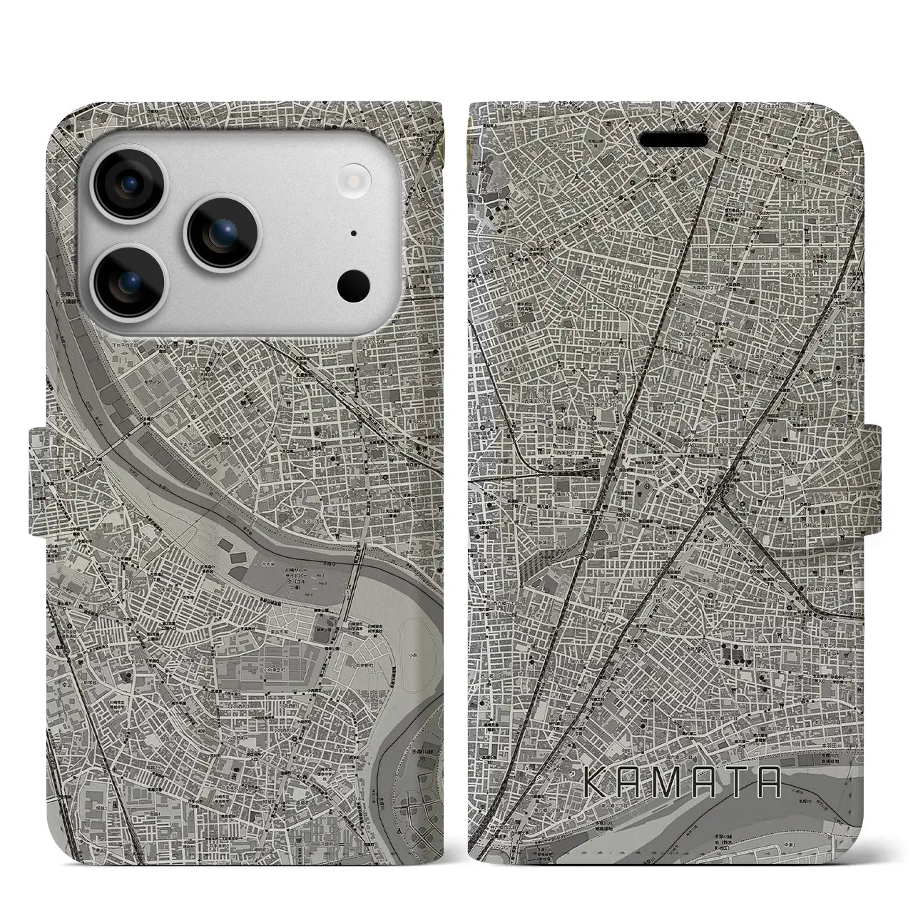 【蒲田（東京都）】地図柄iPhoneケース（手帳タイプ）
