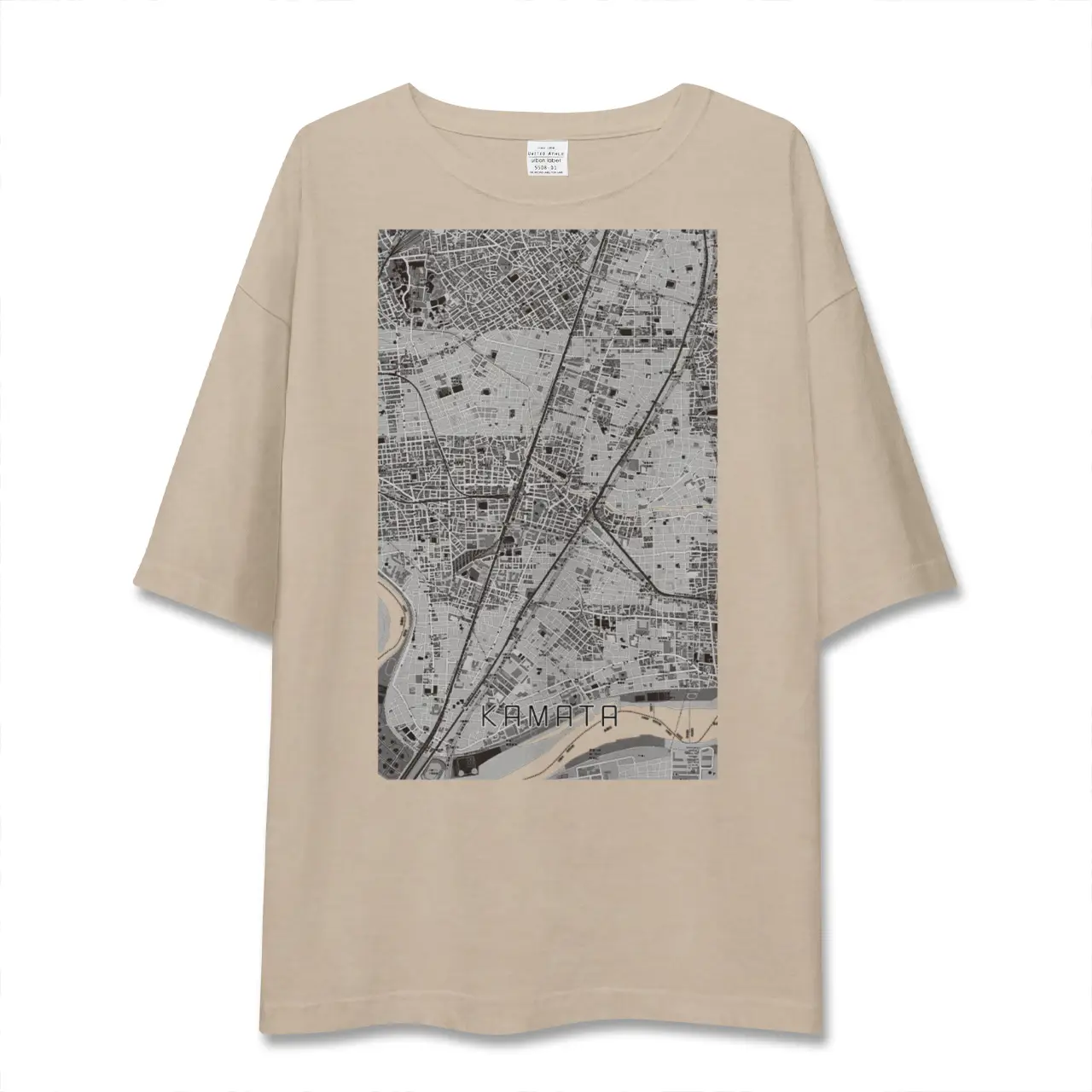 【蒲田（東京都）】地図柄ビッグシルエットTシャツ