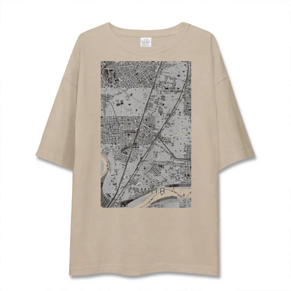 【蒲田（東京都）】地図柄ビッグシルエットTシャツ