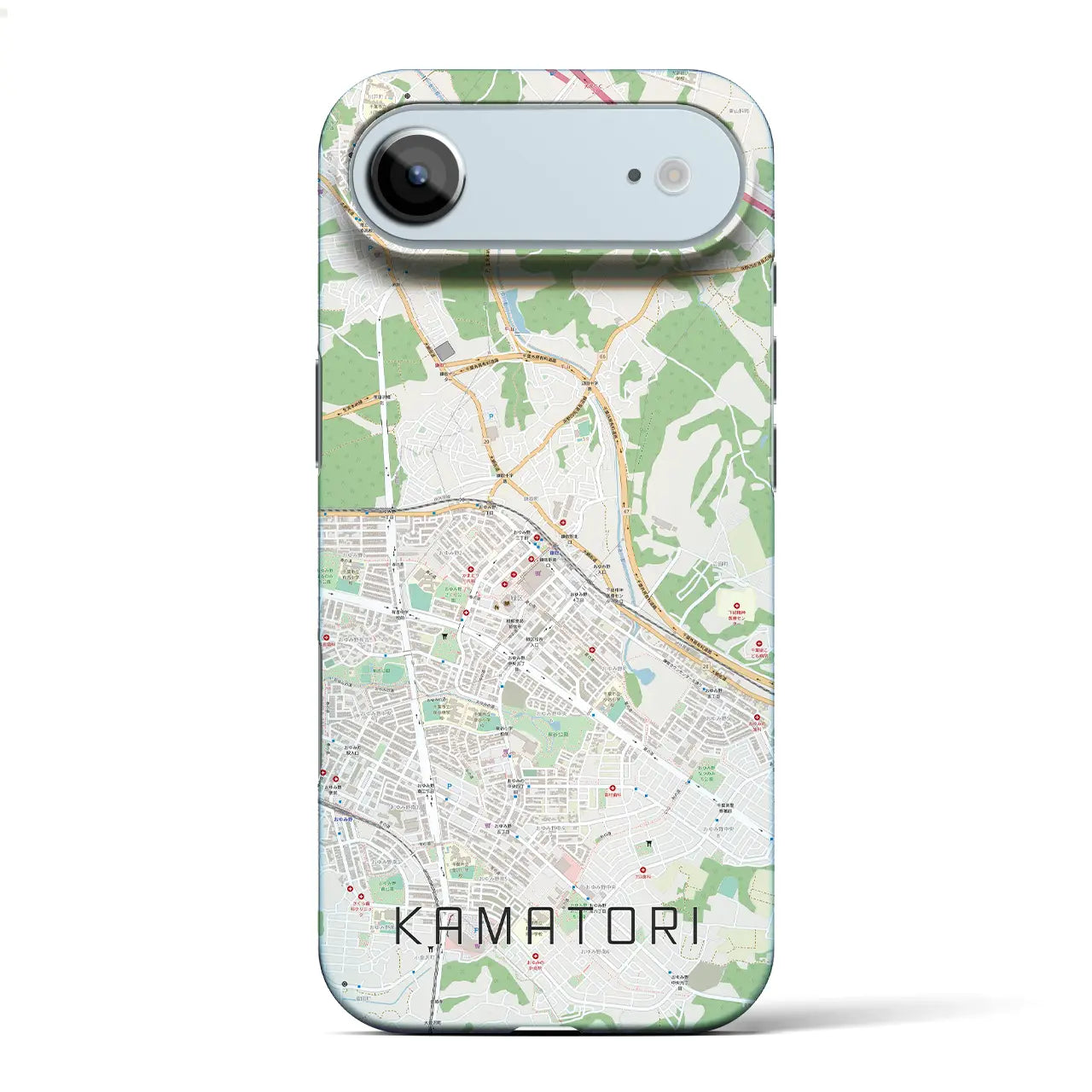 【鎌取（千葉県）】地図柄iPhoneケース（バックカバータイプ）