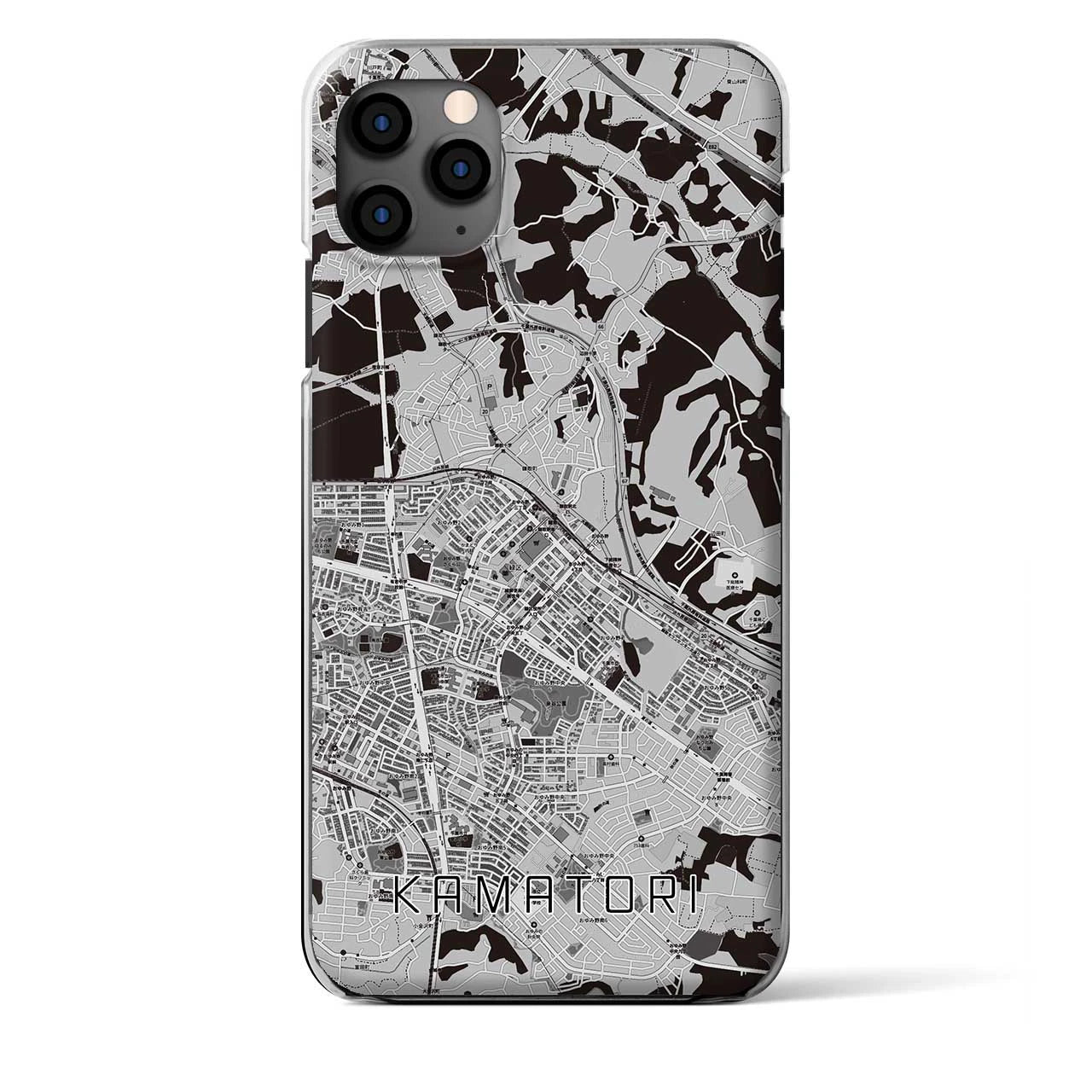 【鎌取（千葉県）】地図柄iPhoneケース（クリアタイプ）