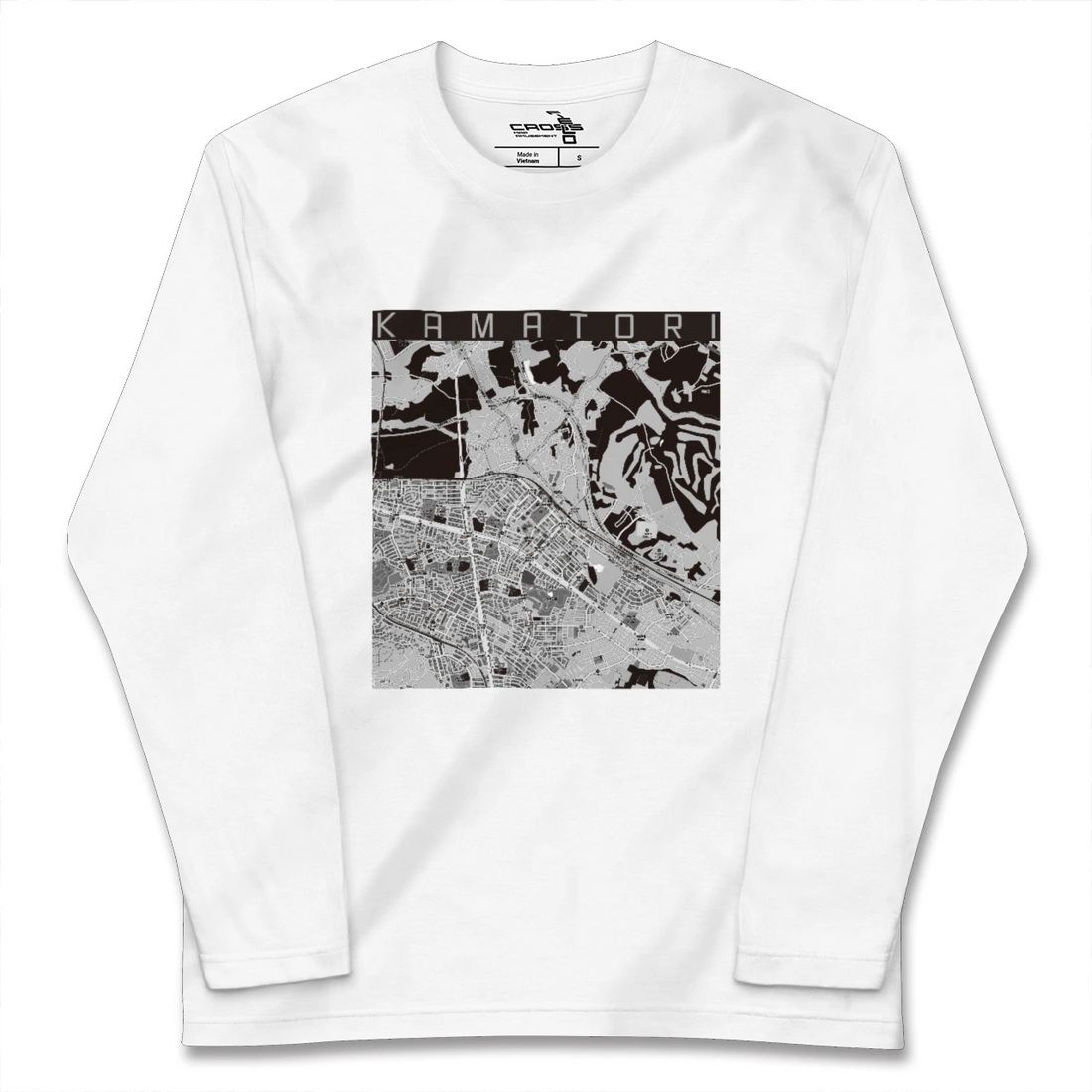 【鎌取(千葉県)】地図柄ロングスリーブTシャツ