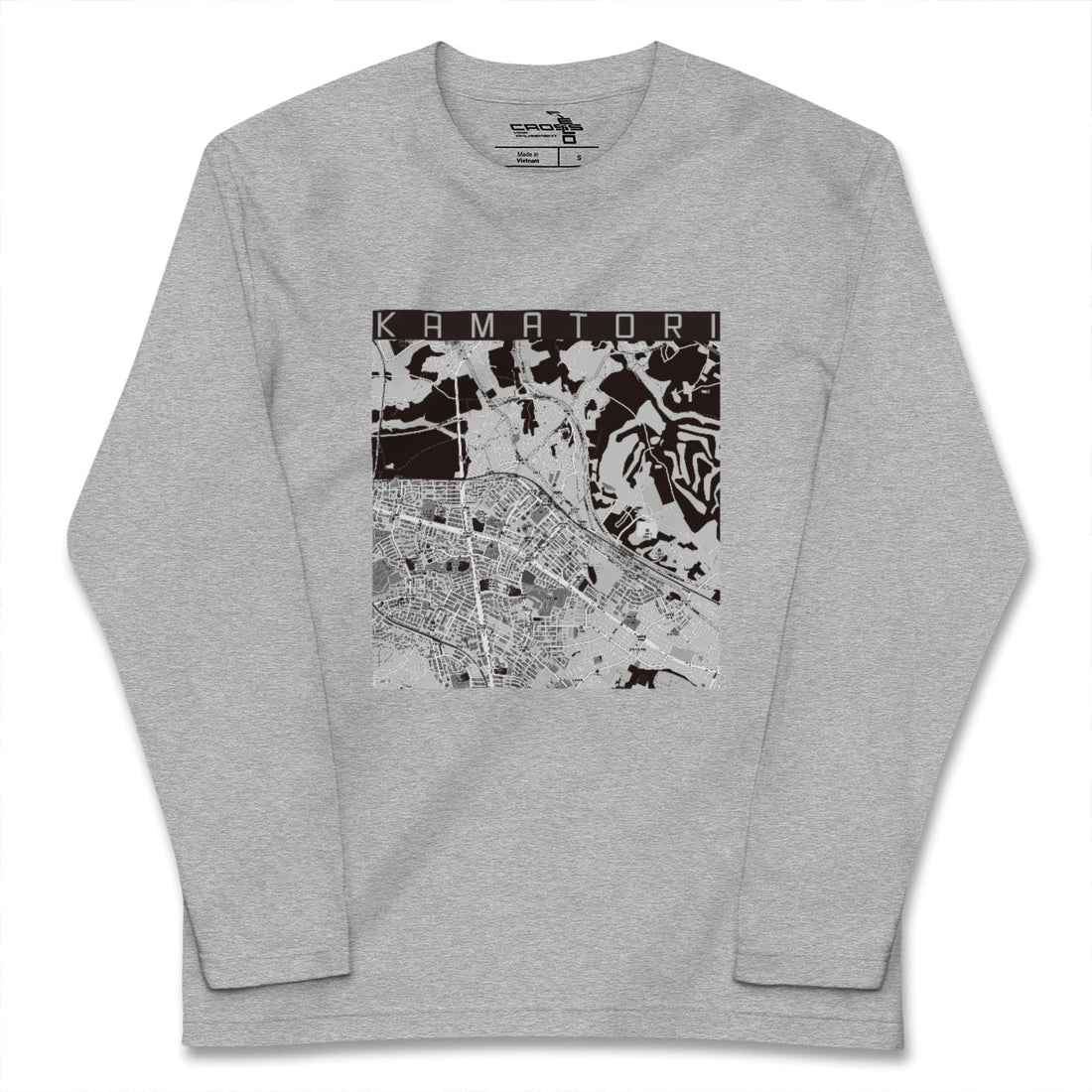【鎌取（千葉県）】地図柄ロングスリーブTシャツ