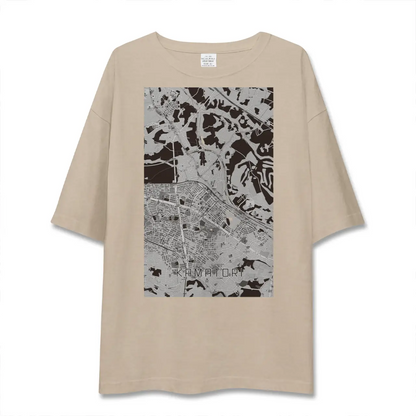 【鎌取（千葉県）】地図柄ビッグシルエットTシャツ