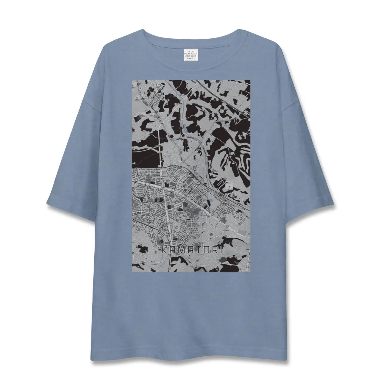 【鎌取（千葉県）】地図柄ビッグシルエットTシャツ