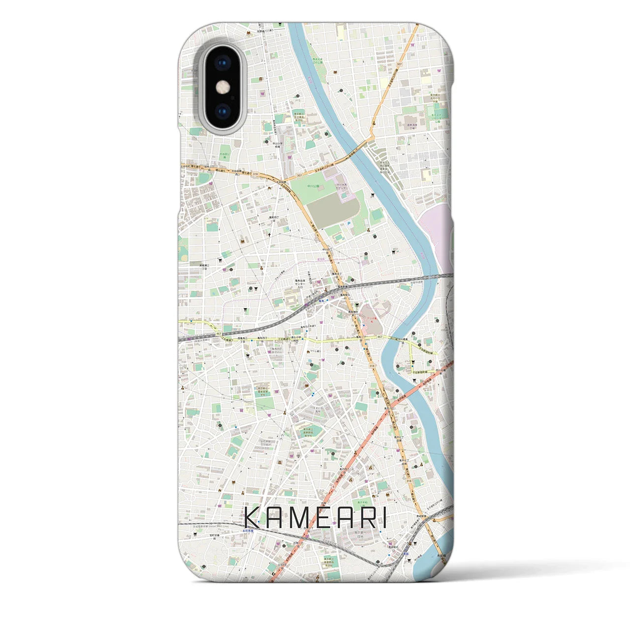 【亀有（東京都）】地図柄iPhoneケース（バックカバータイプ）