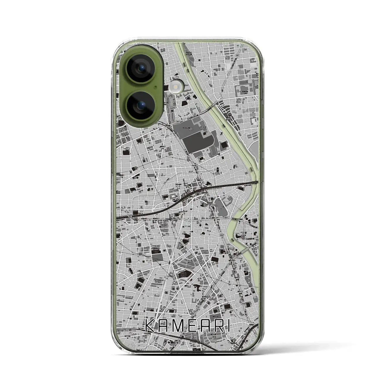 【亀有（東京都）】地図柄iPhoneケース（クリアタイプ）