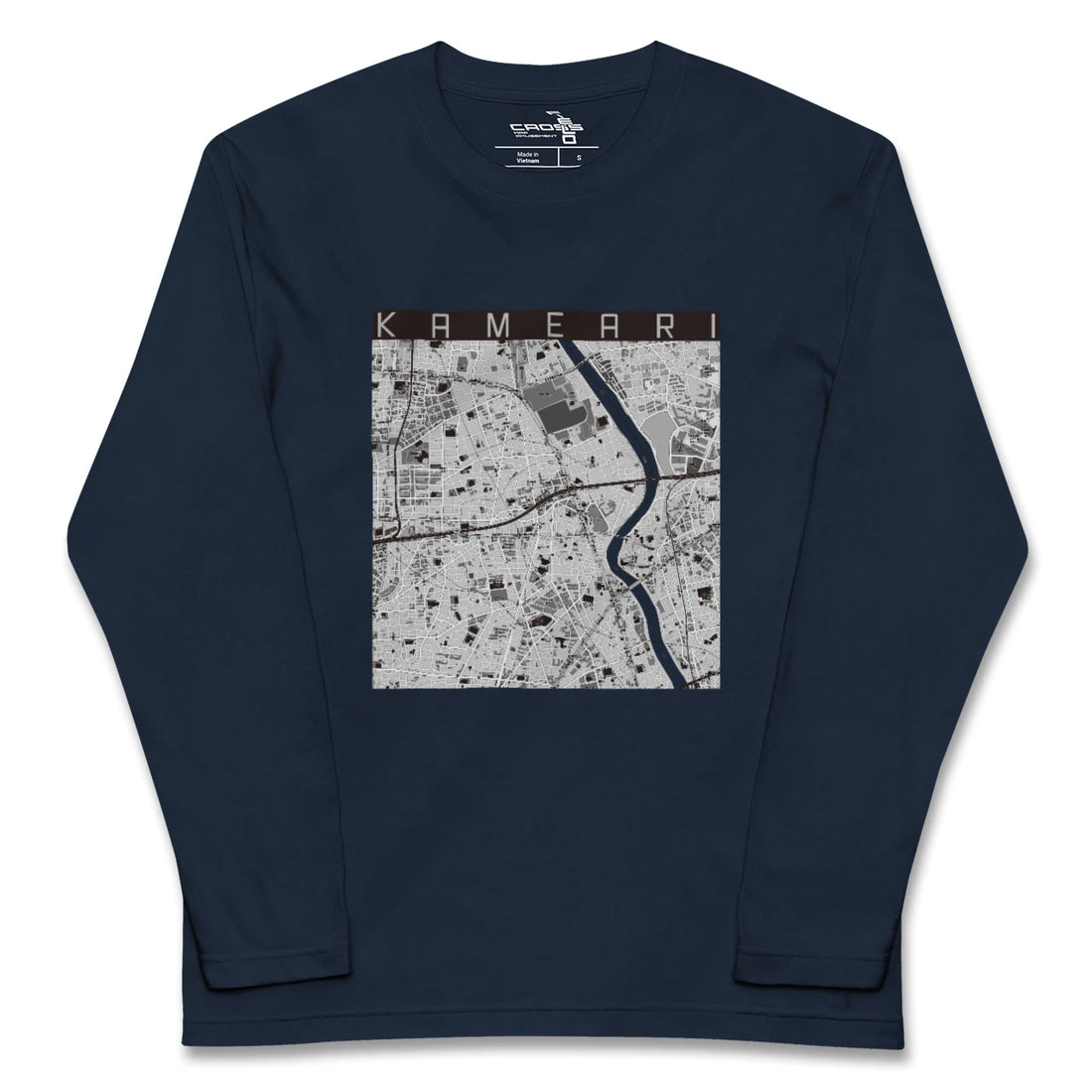 【亀有（東京都）】地図柄ロングスリーブTシャツ
