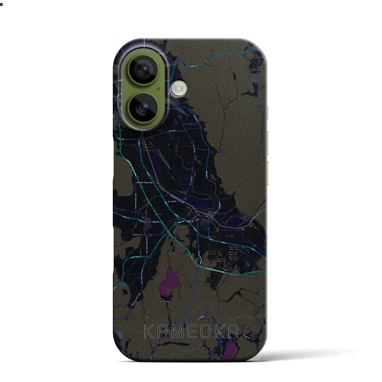 【亀岡（京都府）】地図柄iPhoneケース（バックカバータイプ）