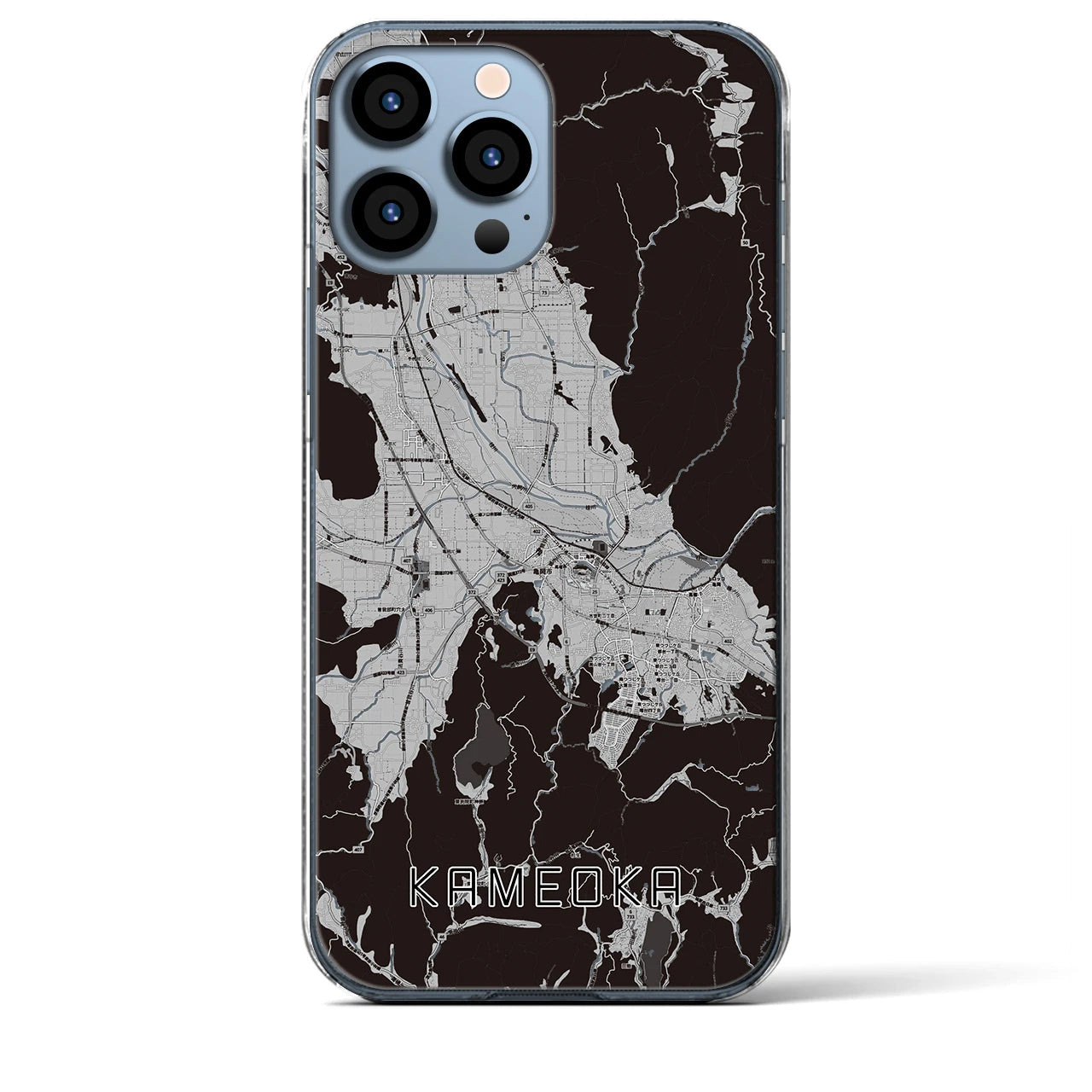 【亀岡（京都府）】地図柄iPhoneケース（クリアタイプ）