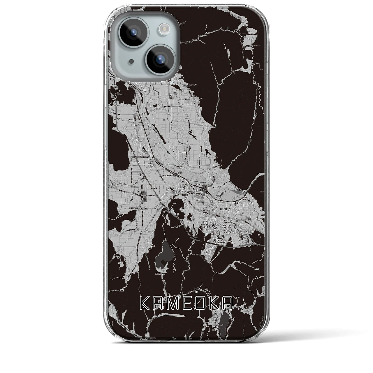【亀岡（京都府）】地図柄iPhoneケース（クリアタイプ）