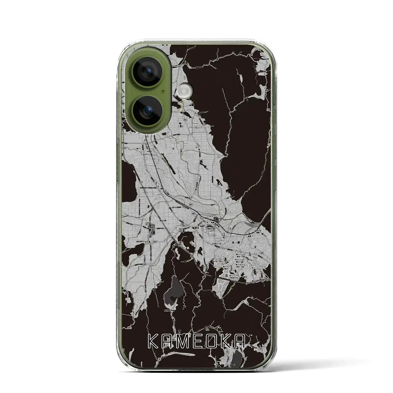 【亀岡（京都府）】地図柄iPhoneケース（クリアタイプ）