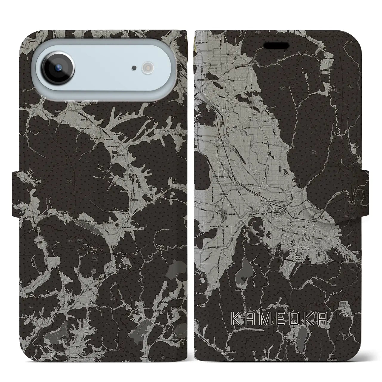 【亀岡（京都府）】地図柄iPhoneケース（手帳タイプ）