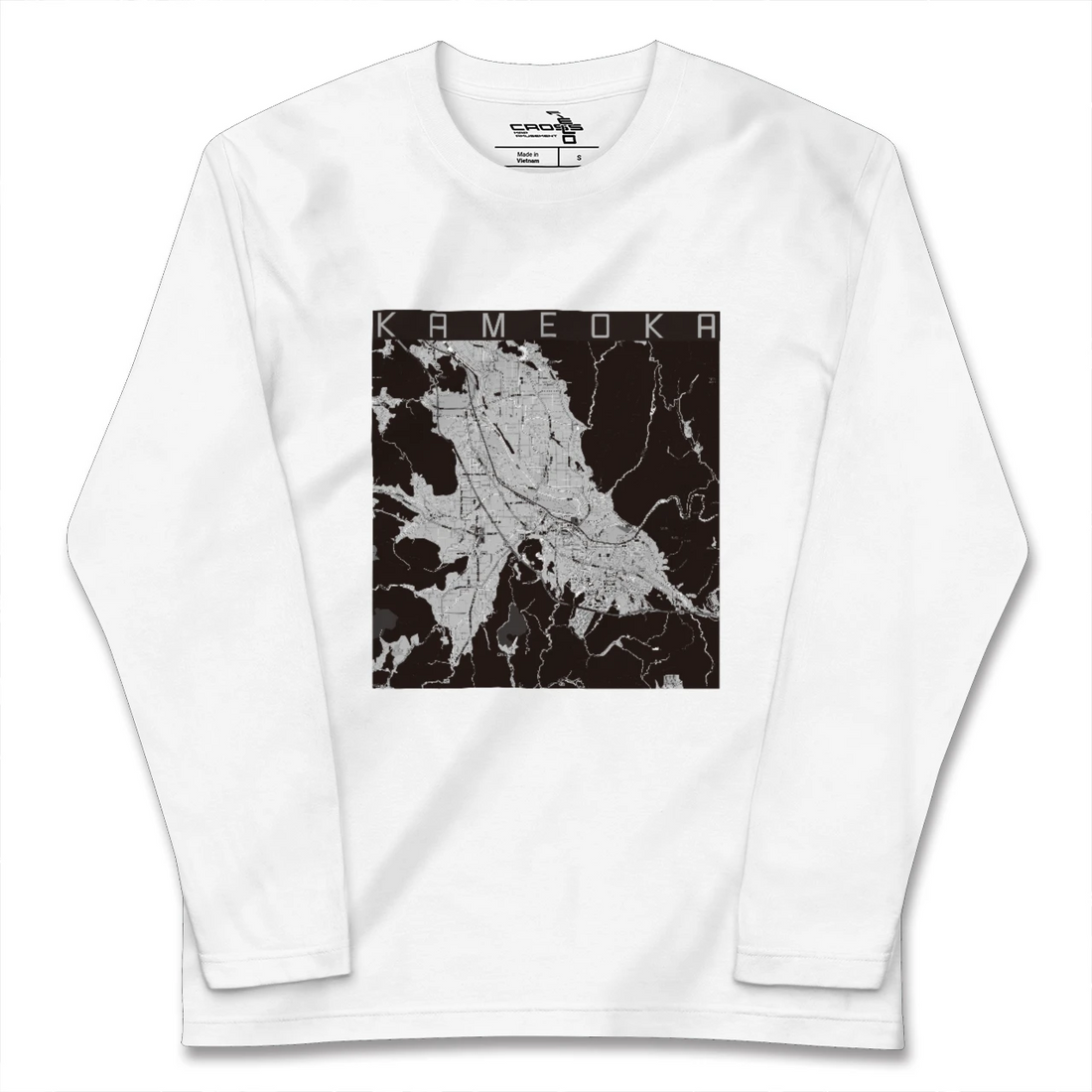 【亀岡(京都府)】地図柄ロングスリーブTシャツ