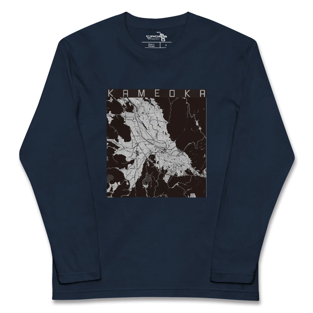 【亀岡（京都府）】地図柄ロングスリーブTシャツ