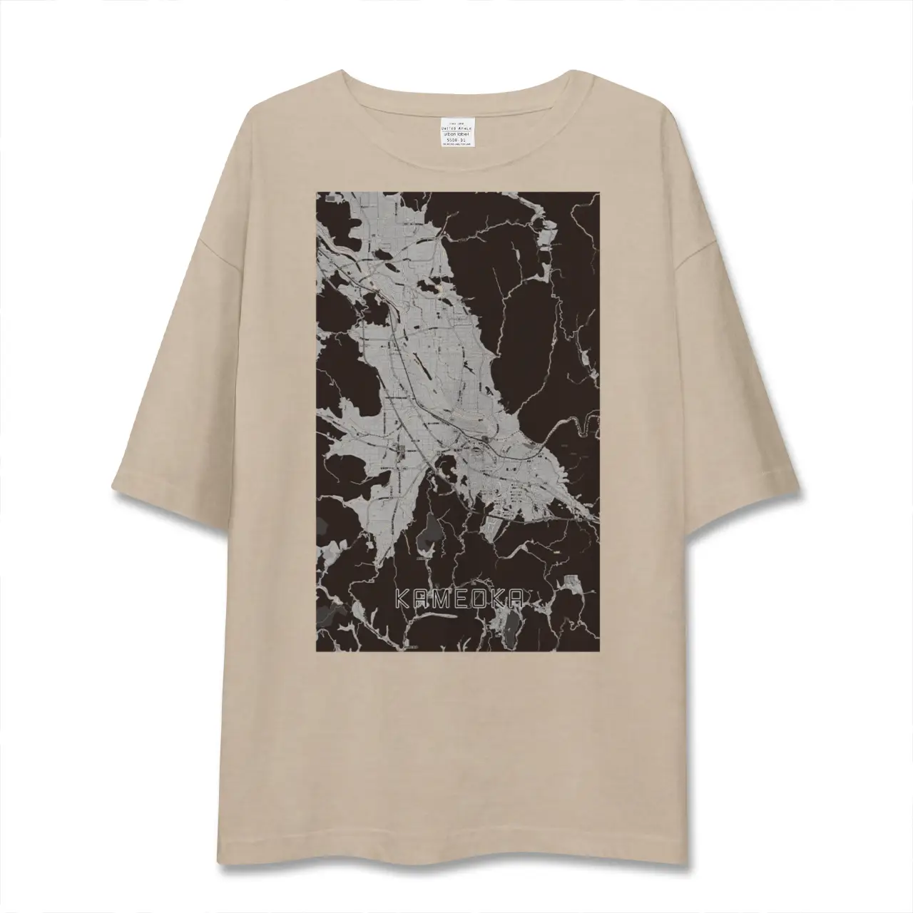 【亀岡（京都府）】地図柄ビッグシルエットTシャツ